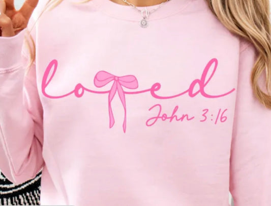 Loved John 3:16 sweatshirt or tee