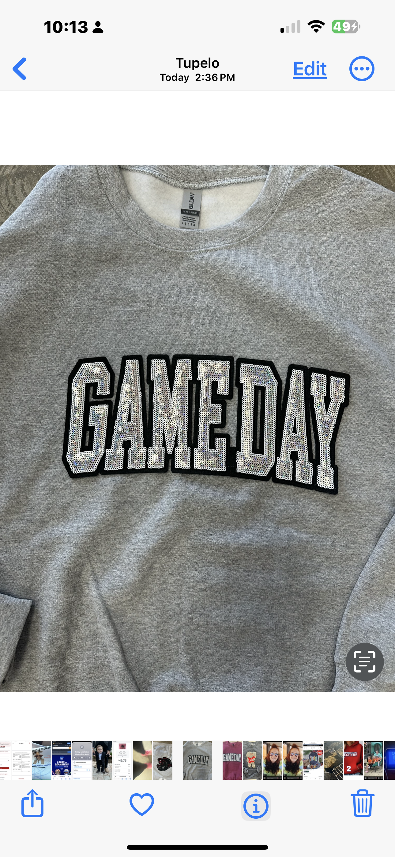 Game Day sequin Sweatshirt