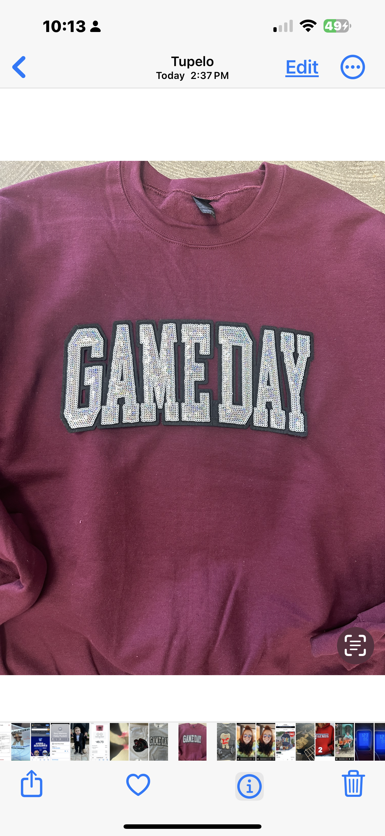 Game Day sequin Sweatshirt